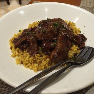 Sticky Pork Ribs in soy-honey and chili sauce with cajun spiced rice - dari Chef's Barrel (Alabang) di Alabang |Metro Manila