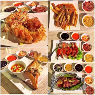 Udang Galah Super Sauce, Ikan bakar daun pandan wangi, Udang ronggeng - 位于Pluit的Seafood City Bandar Djakarta (Pluit) | 雅加达