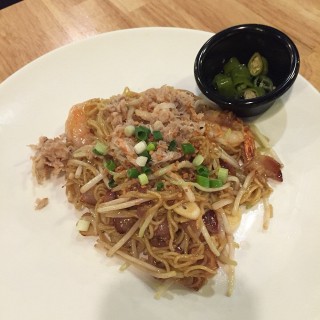 Egg Noodles with Bacon and Prawns & crab meat - City Hall / Bangkok Jam (City Hall)|Singapore